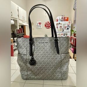 Michael Kors monogram MK tote/laptop/travel/diaper bag